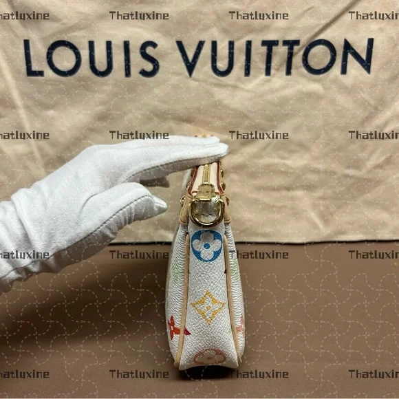 Louis Vuitton White Multicolor Monogram Clutch - Picture 4 of 4